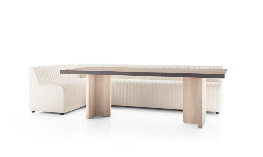 August L-Shape Dining Banquette - Capri Oatmeal