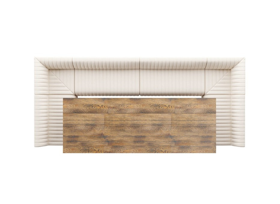 August U-Shape Dining Banquette - Capri Oatmeal