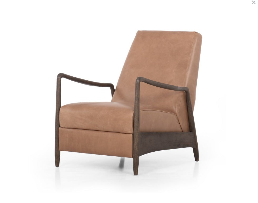 Brandon 29" Top Grain Leather Reclining Chair - Brandy