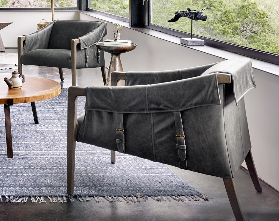 Edney 27" Occasional Chair - Ebony + Grey - Classic Carolina Home