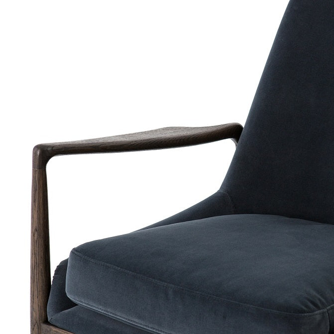 Brandon 26" Velvet Chair - Shadow - Classic Carolina Home