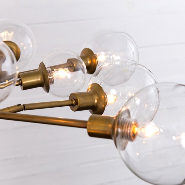 Pelham 47" Chandelier - Matte Brass - Classic Carolina Home