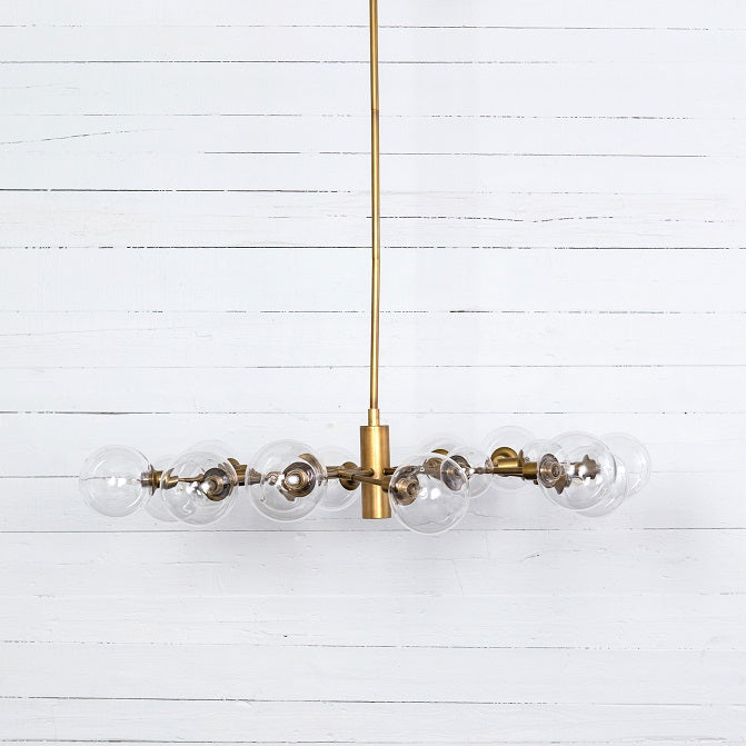 Pelham 47" Chandelier - Matte Brass - Classic Carolina Home