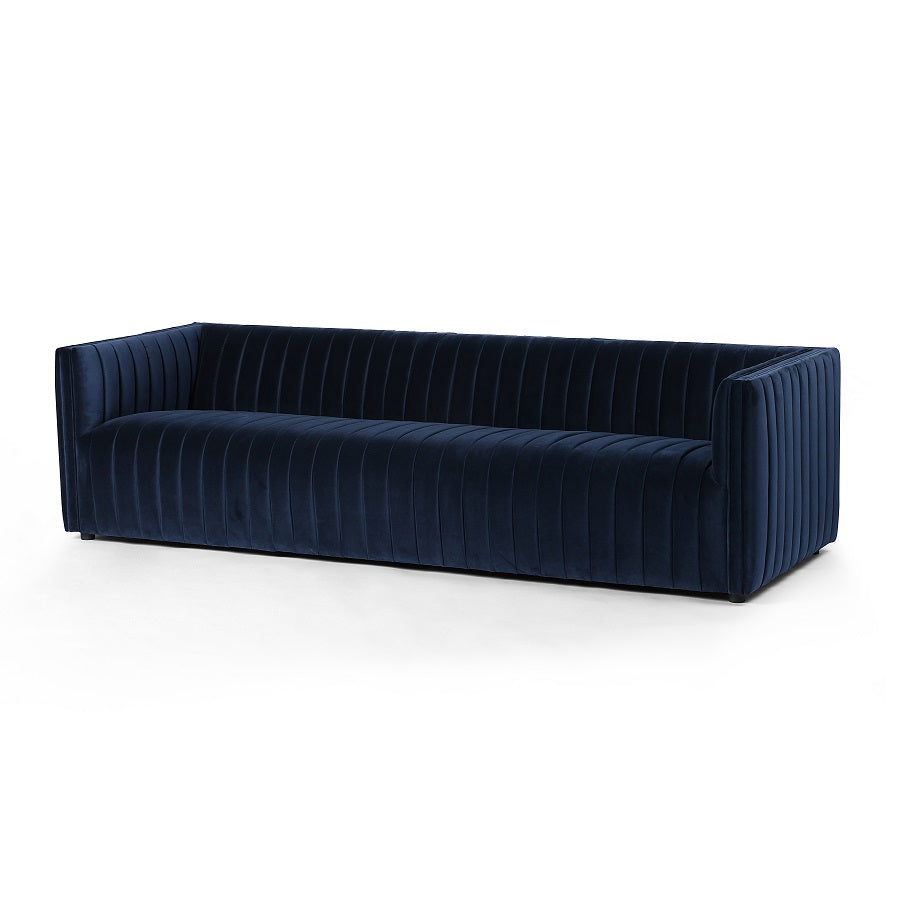 Augustus 97" Bench Seat Sofa - Navy - Classic Carolina Home