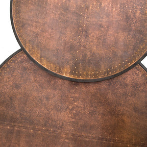 Conesta 40" Nesting Coffee Table - Antique Copper - Set of 2 - Classic Carolina Home