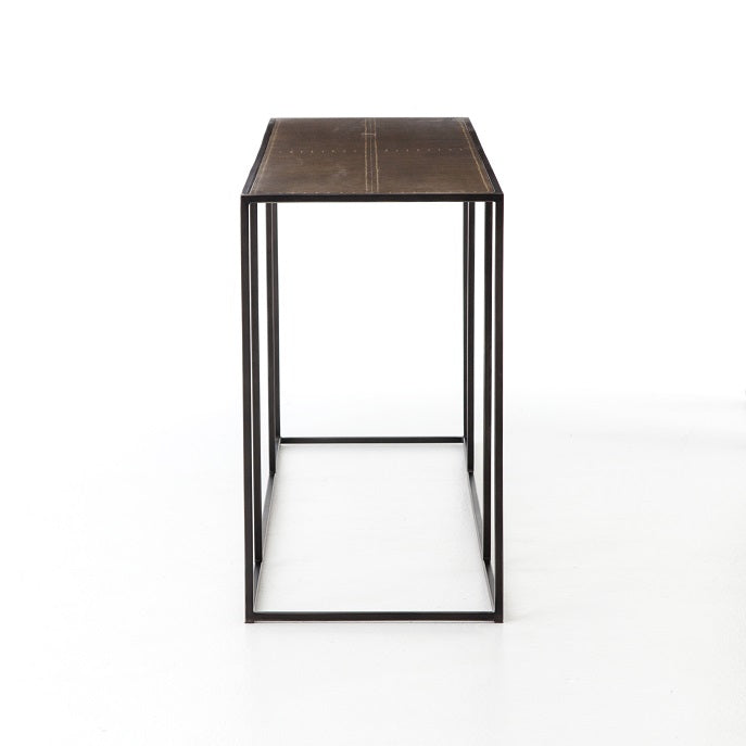 Sandoval 71" Wood + Brass Console Table - Classic Carolina Home