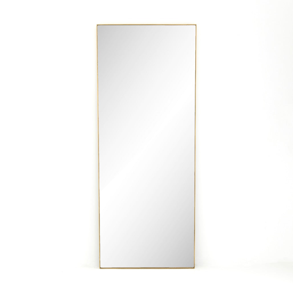 Bellvue 32" Floor Mirror - Polished Brass - Classic Carolina Home