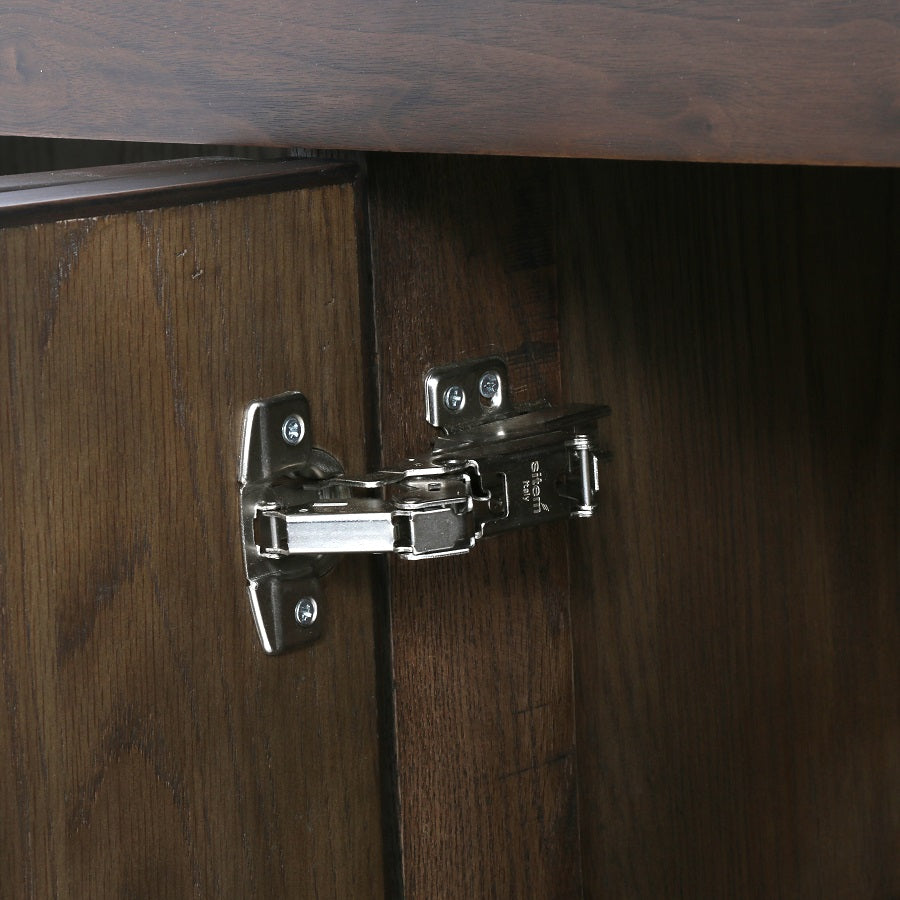 Modena 91" Walnut + Brass Sideboard - Classic Carolina Home