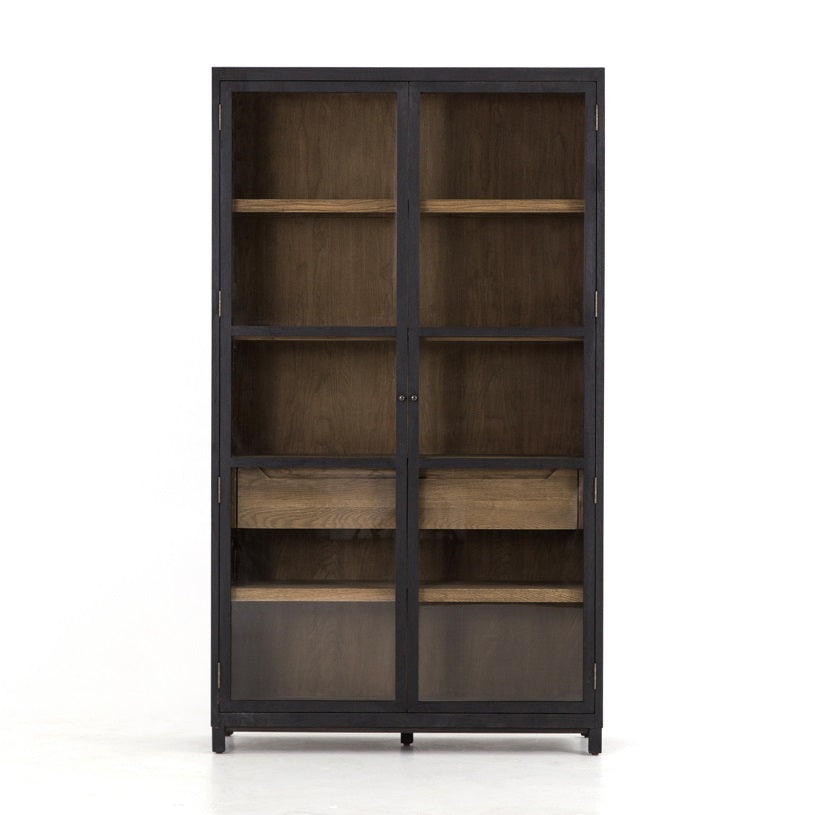 Mika 48" Oak + Glass Cabinet - Classic Carolina Home