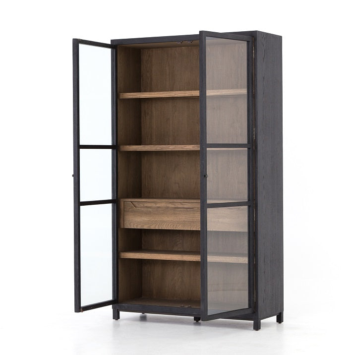 Mika 48" Oak + Glass Cabinet - Classic Carolina Home
