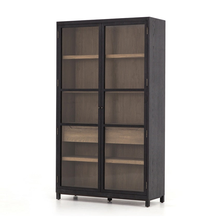 Mika 48" Oak + Glass Cabinet - Classic Carolina Home