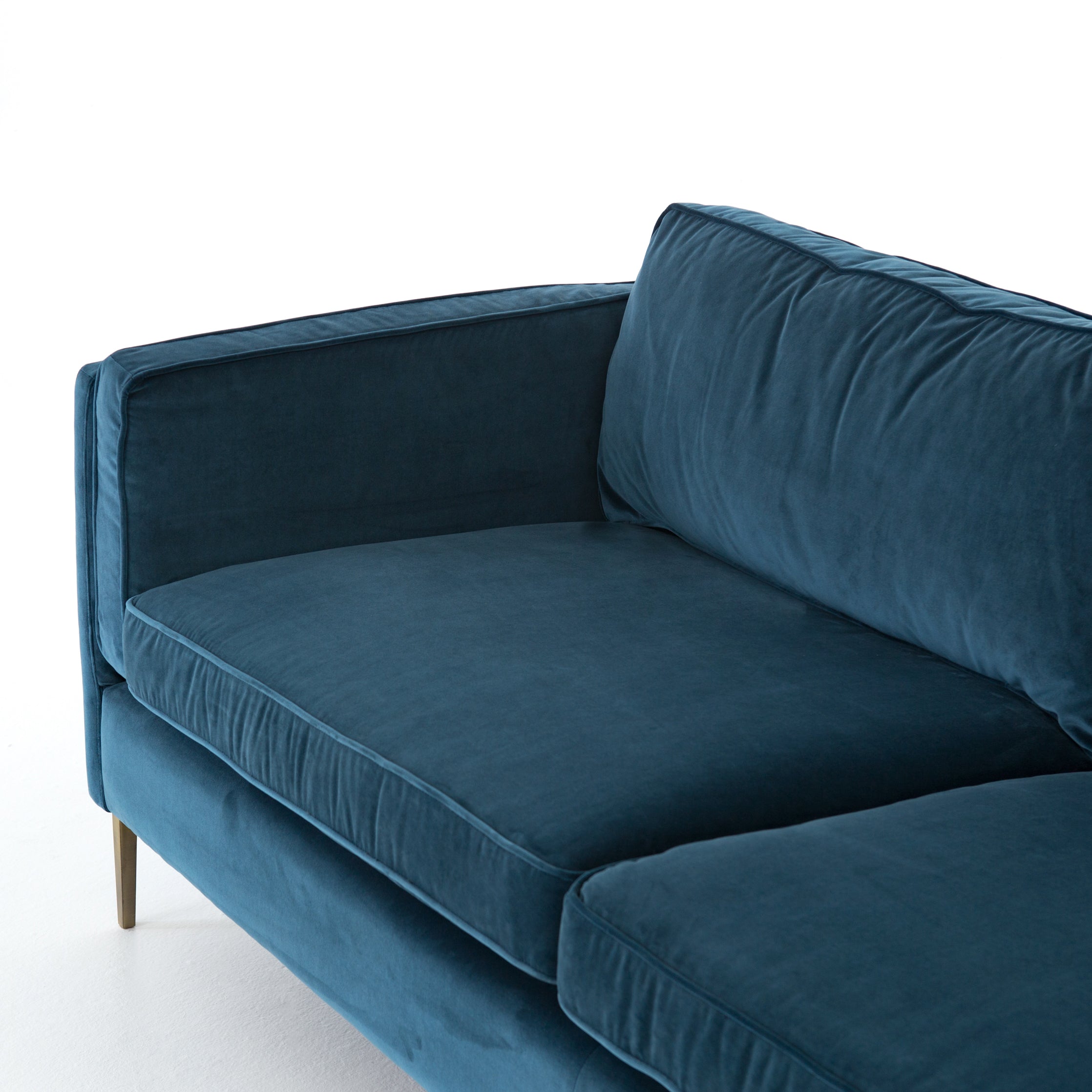 Emerson 84" 2 Cushion Sofa - Velvet Navy - Classic Carolina Home