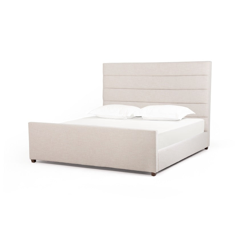 Darlington Upholstered Bed - Ivory - Classic Carolina Home