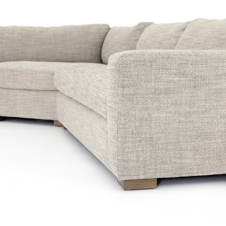 Manassas 138" Bench Seat Sectional - Quick Sand - Classic Carolina Home