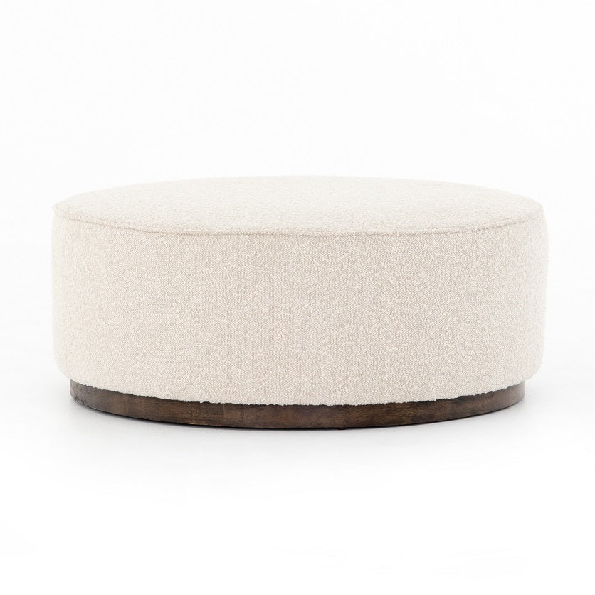 Johnna 36" Ottoman - Cream Boucle - Classic Carolina Home