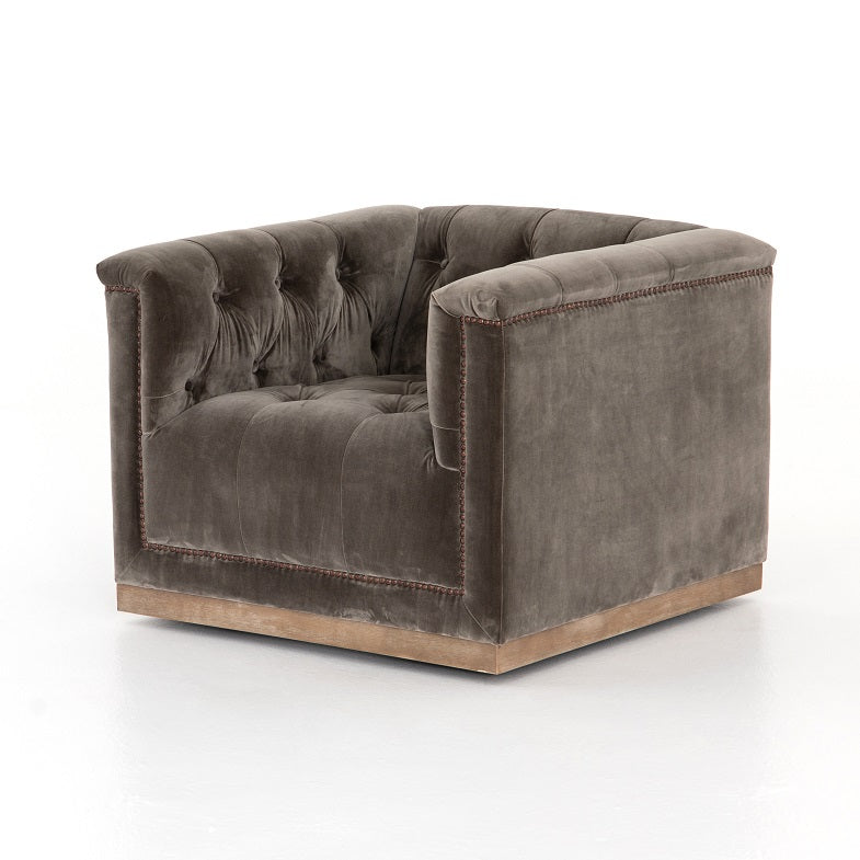 Maxine 34" Swivel Chair - Velvet Birch - Classic Carolina Home