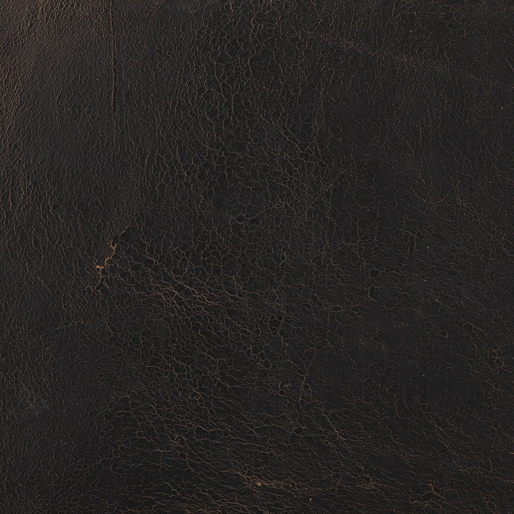 Maxine 34" Top Grain Leather Swivel Chair - Distressed Black - Classic Carolina Home