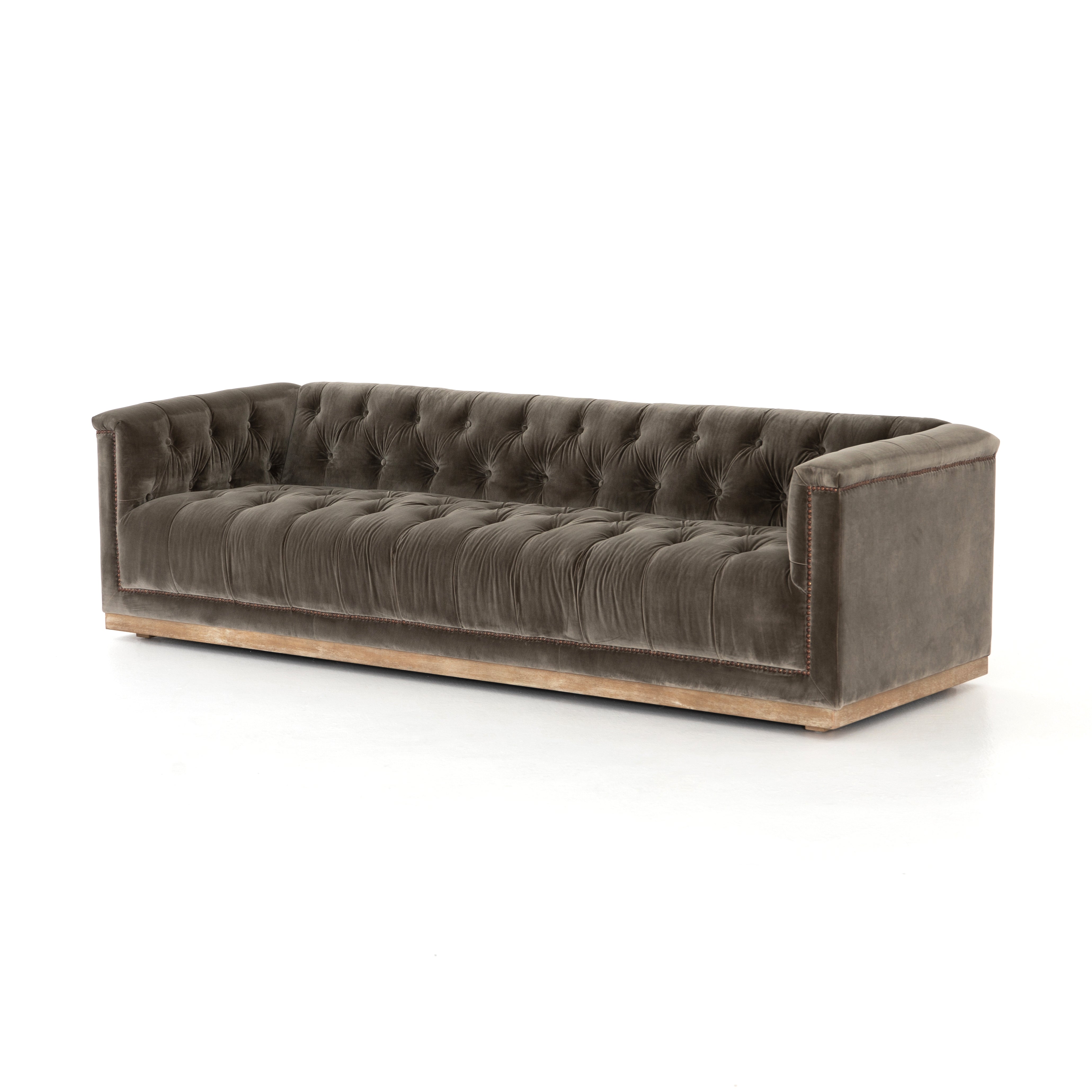 Maxine 95" Tufted Bench Seat Sofa - Birch - Classic Carolina Home