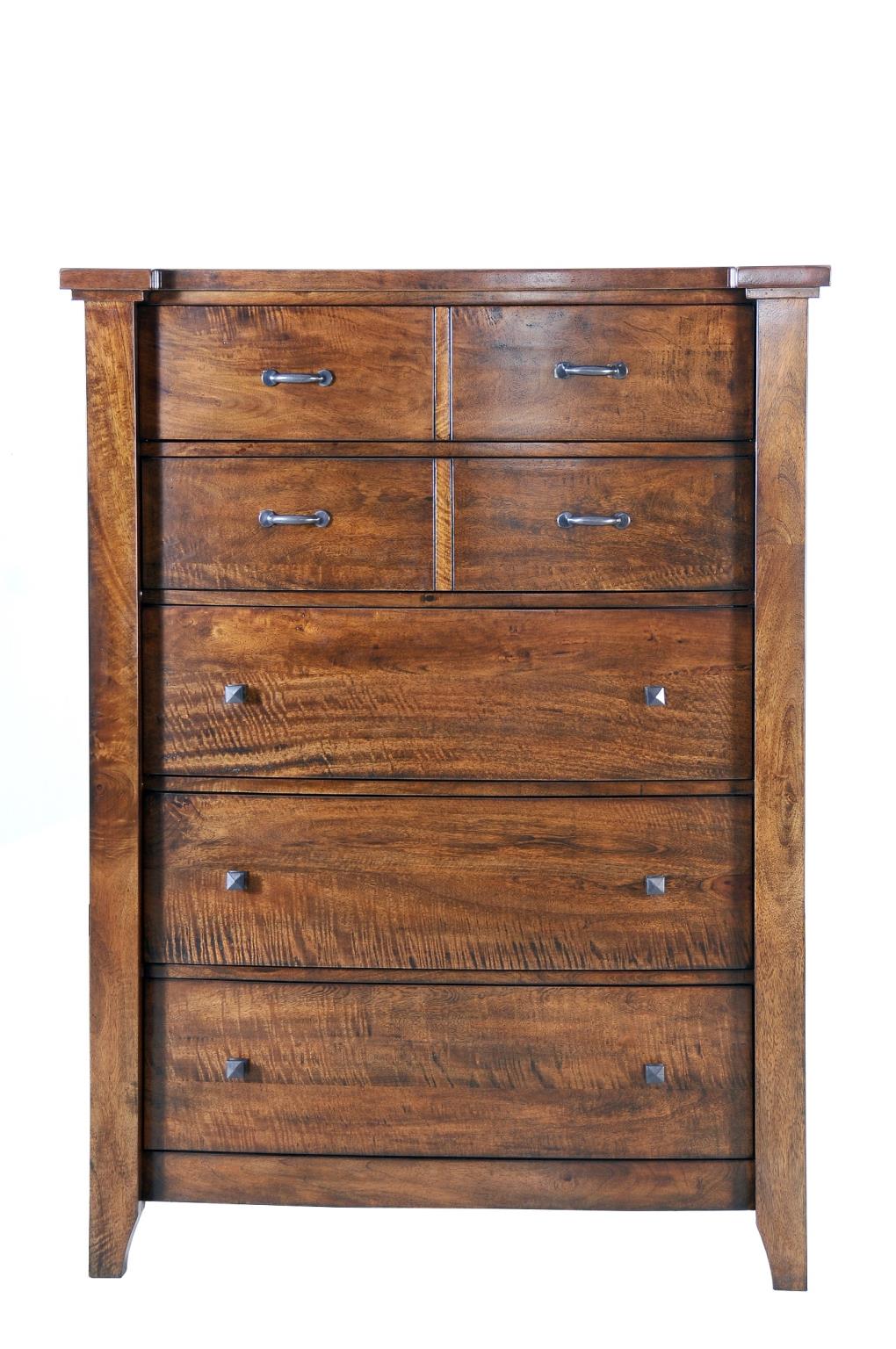 Cashiers 42" Mahogany 5 Drawer Chest - Cocoa - Classic Carolina Home