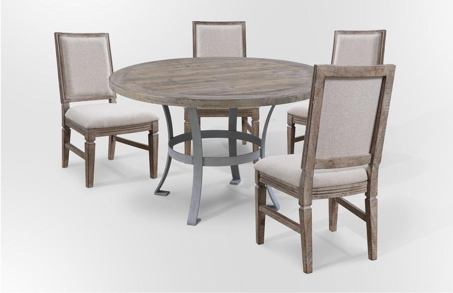 Greenville 54” Round Dining Table - Sandstone - Classic Carolina Home