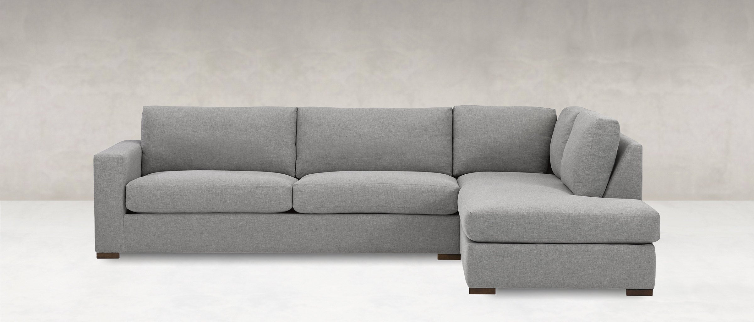 Gretchen Express Ship 112" Wide Track Arm Sofa + Bumper Chaise