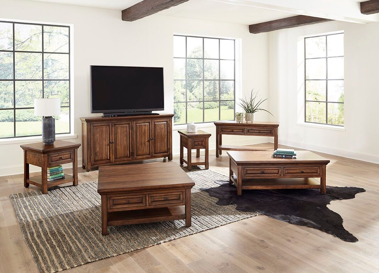 Hunter 52" Mahogany Coffee Table - Chestnut