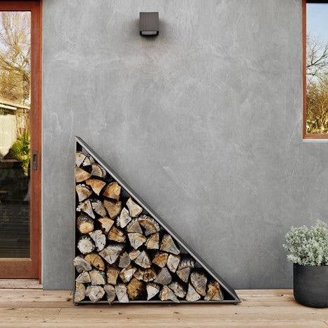 Noah 48" Iron Firewood Storage - Gunmetal - Classic Carolina Home