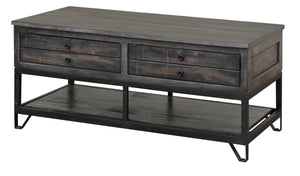 Etowah 50" Parota + Steel Console Table - Weathered Gray - Classic Carolina Home