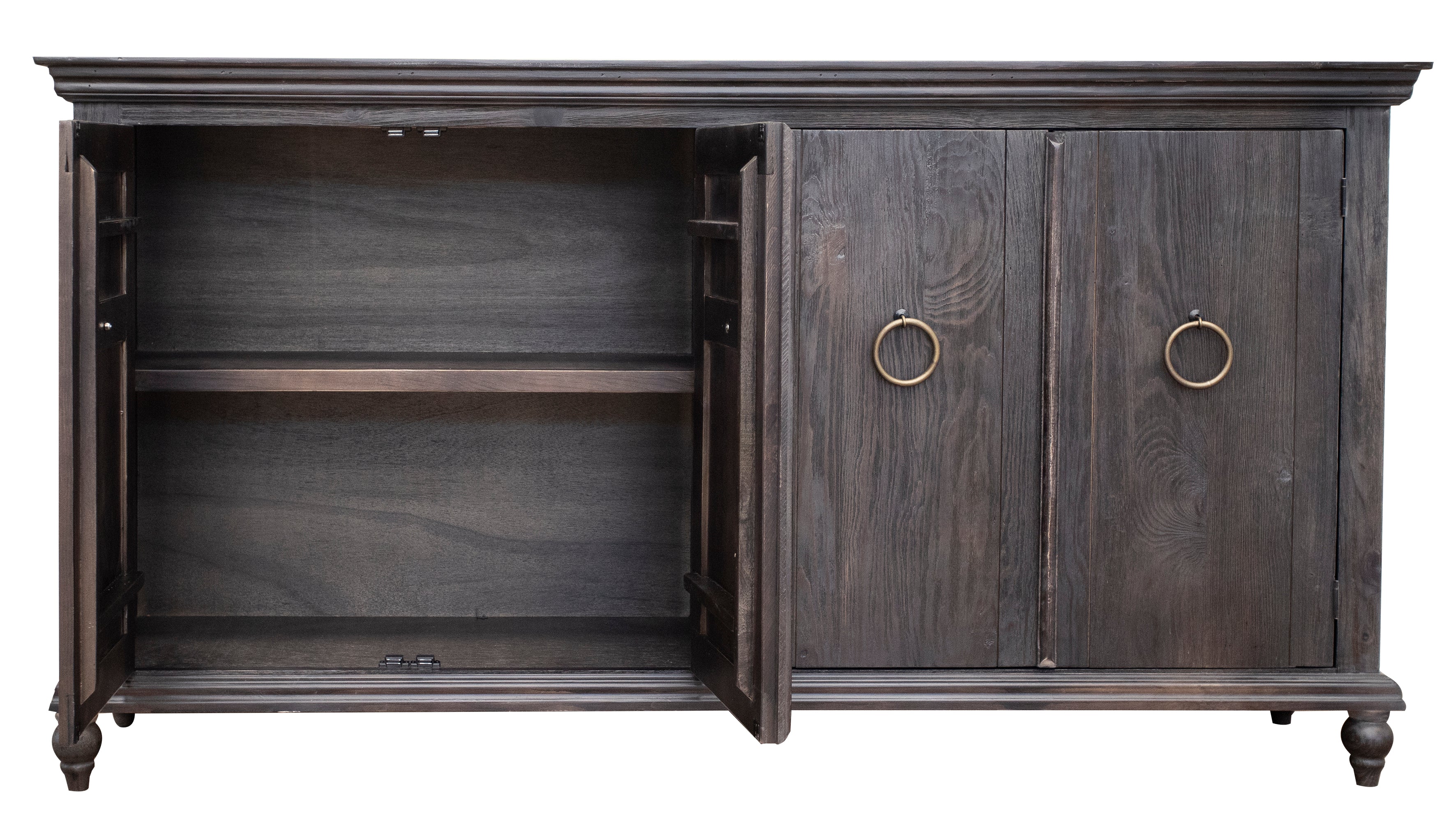 Celeste 74" 4 Door Sideboard - Charcoal - Classic Carolina Home