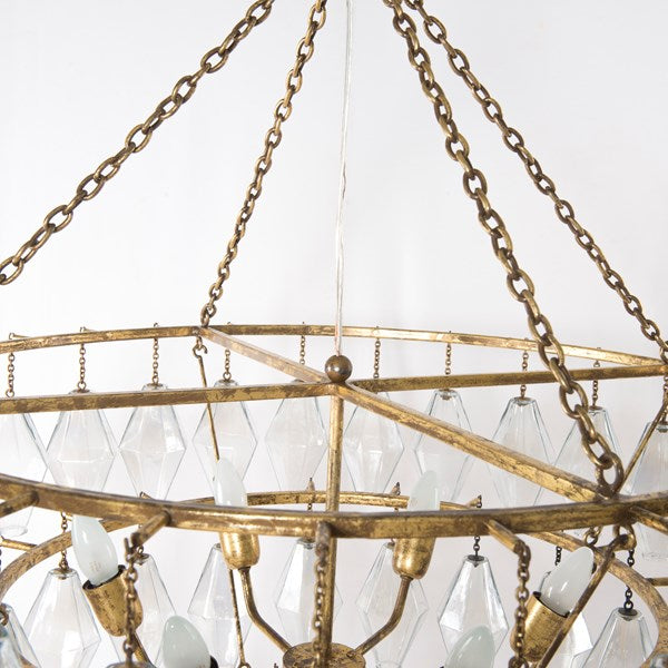 Madeline 39" Chandelier - Gold Leaf - Classic Carolina Home