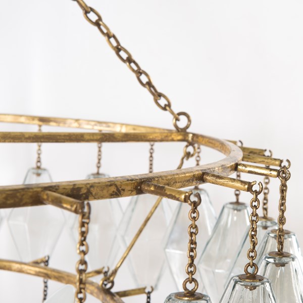 Madeline 39" Chandelier - Gold Leaf - Classic Carolina Home