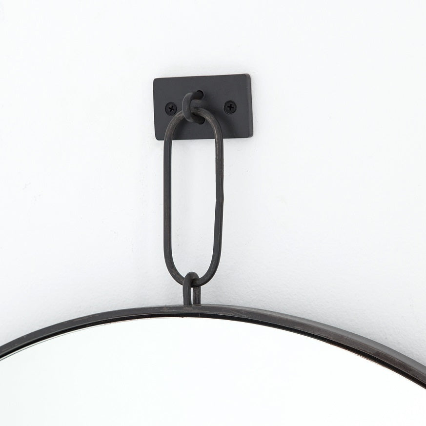 Vina 30" Mirror - Antiqued Iron - Classic Carolina Home