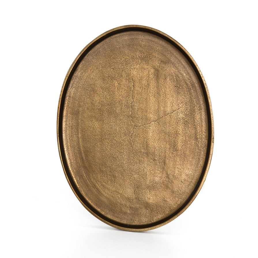 Mitch 18" Accent Table - Raw Brass - Classic Carolina Home