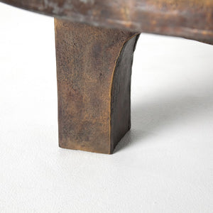 Cray 38" Aluminum Coffee Table - Antique Rust - Classic Carolina Home