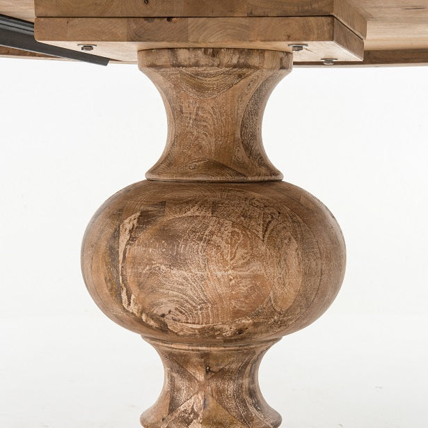 Angelina 60" Round Dining Table - Whitewash - Classic Carolina Home