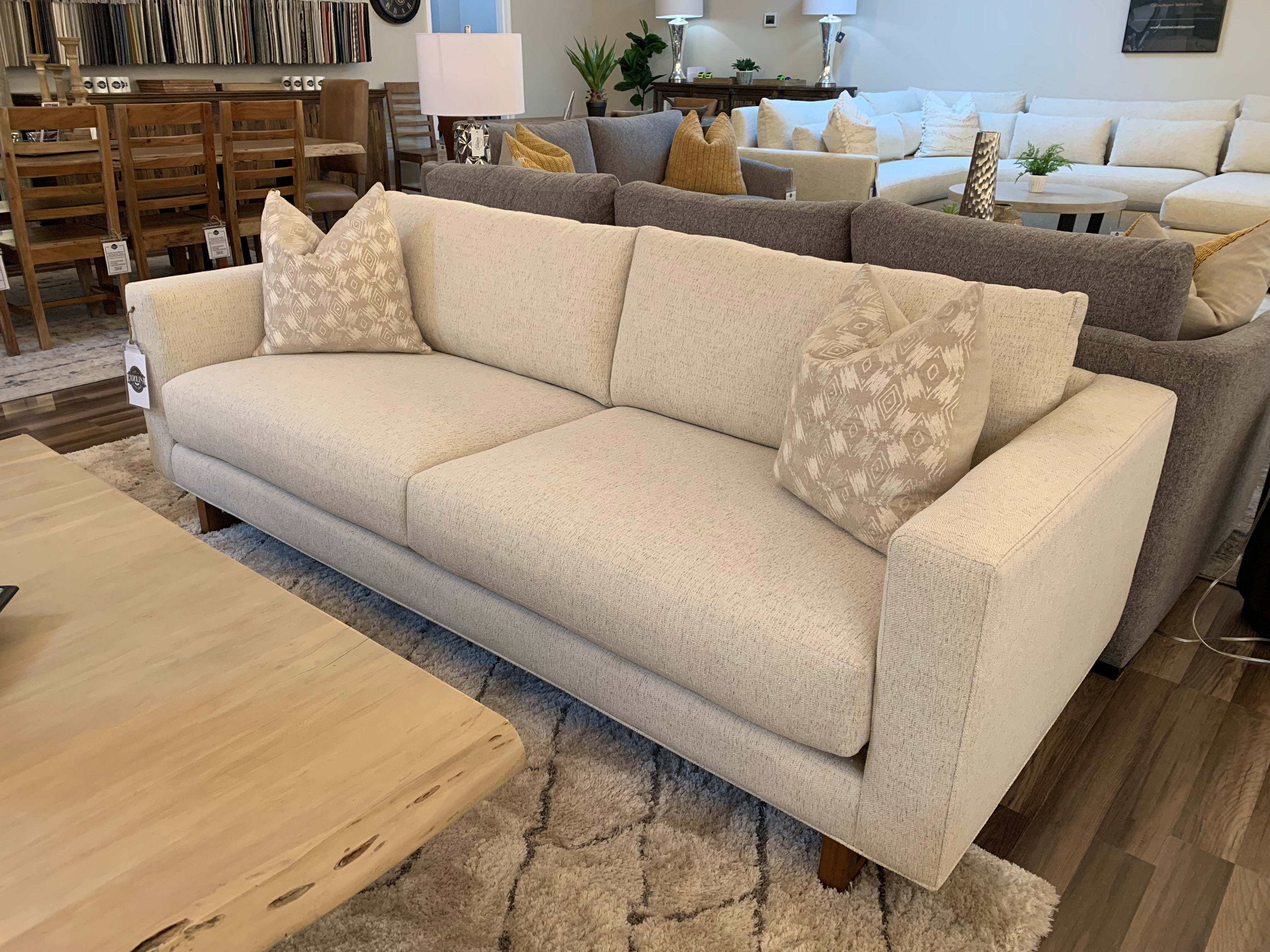 Jeffrey Express Ship 90" 2 Cushion Sofa - Performance Natural Tweed