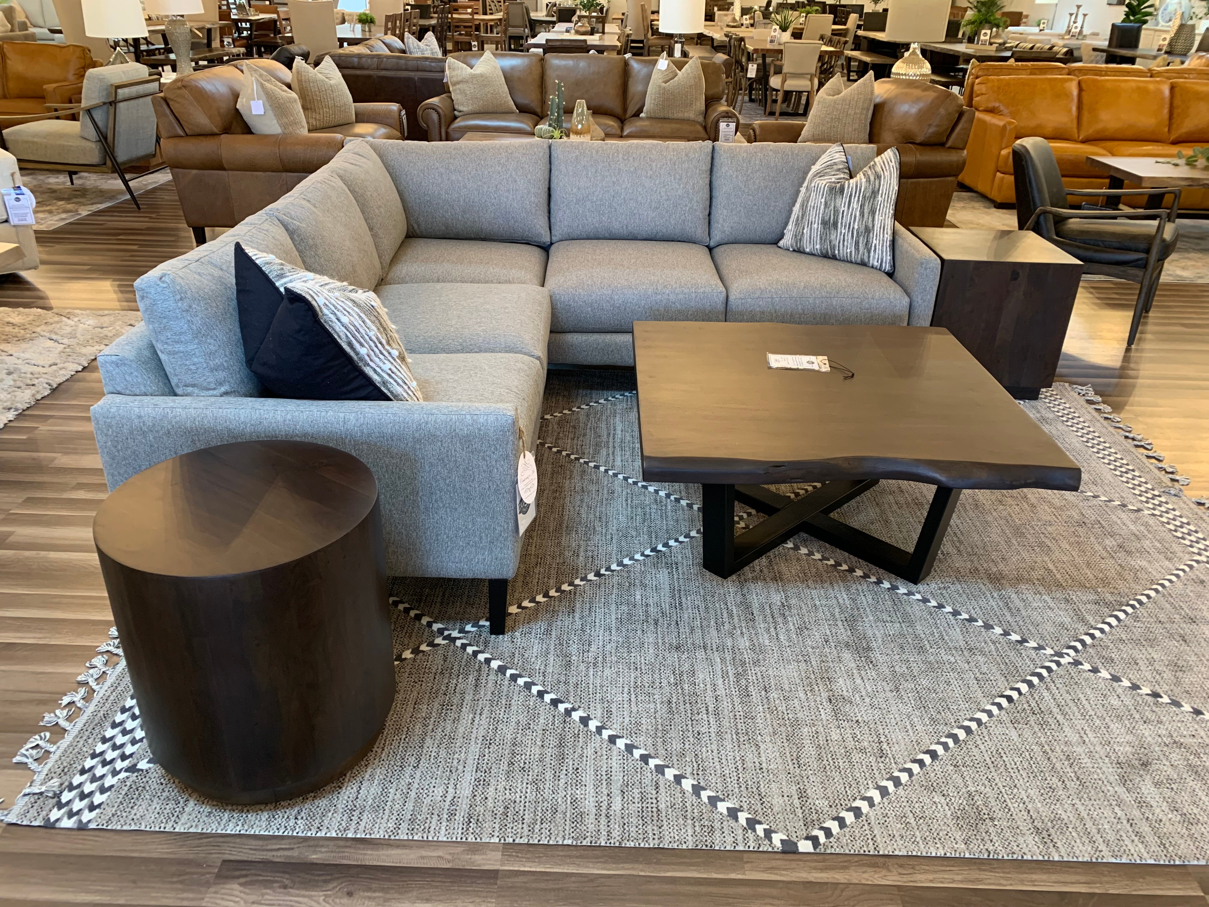 Chelsea Express Ship 93" x 92" 5 Cushion Sectional - Performance Peppercorn