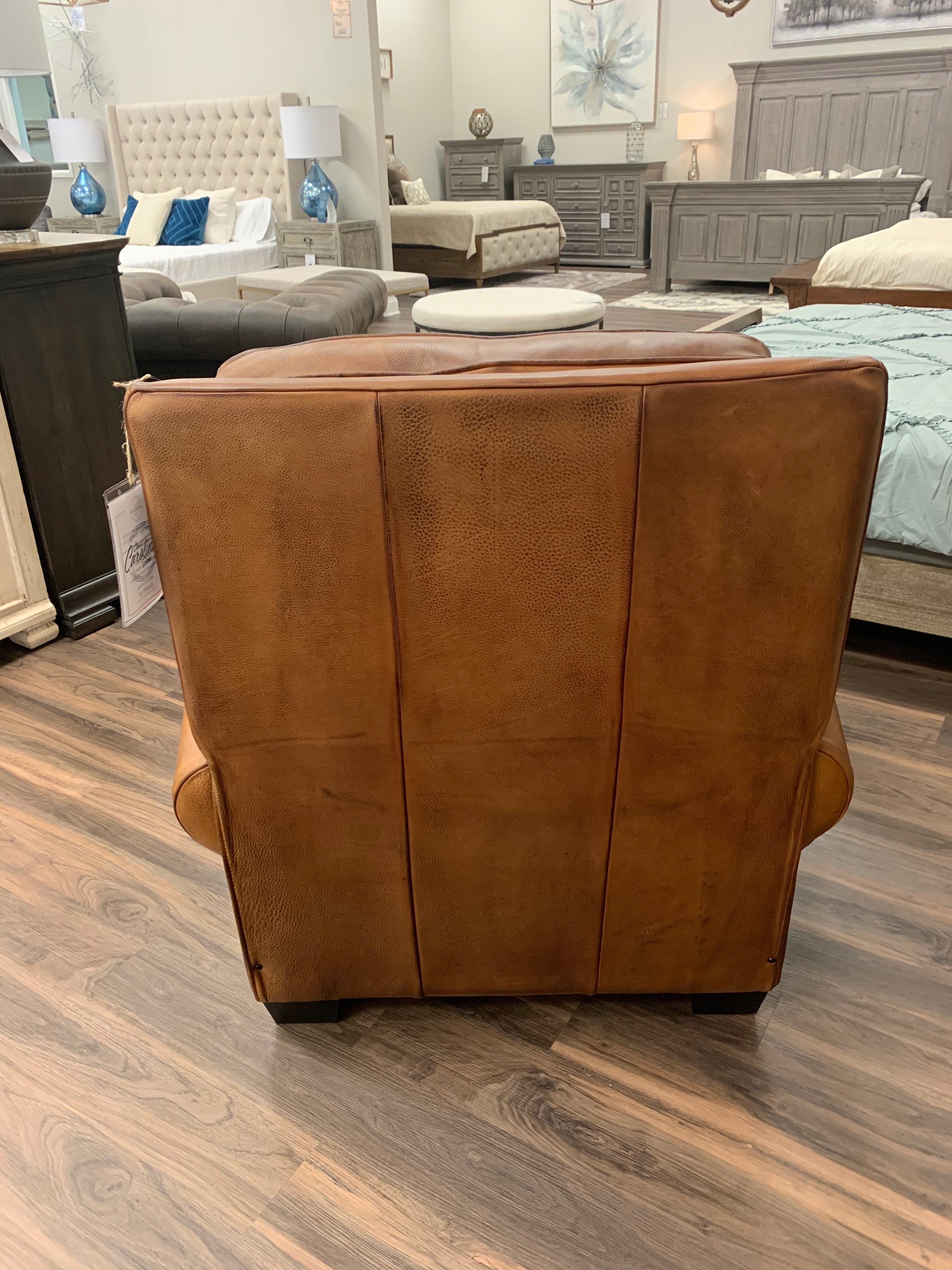 Wallace 42" Top Grain Leather Reclining Chair - Diva Mustang - Classic Carolina Home