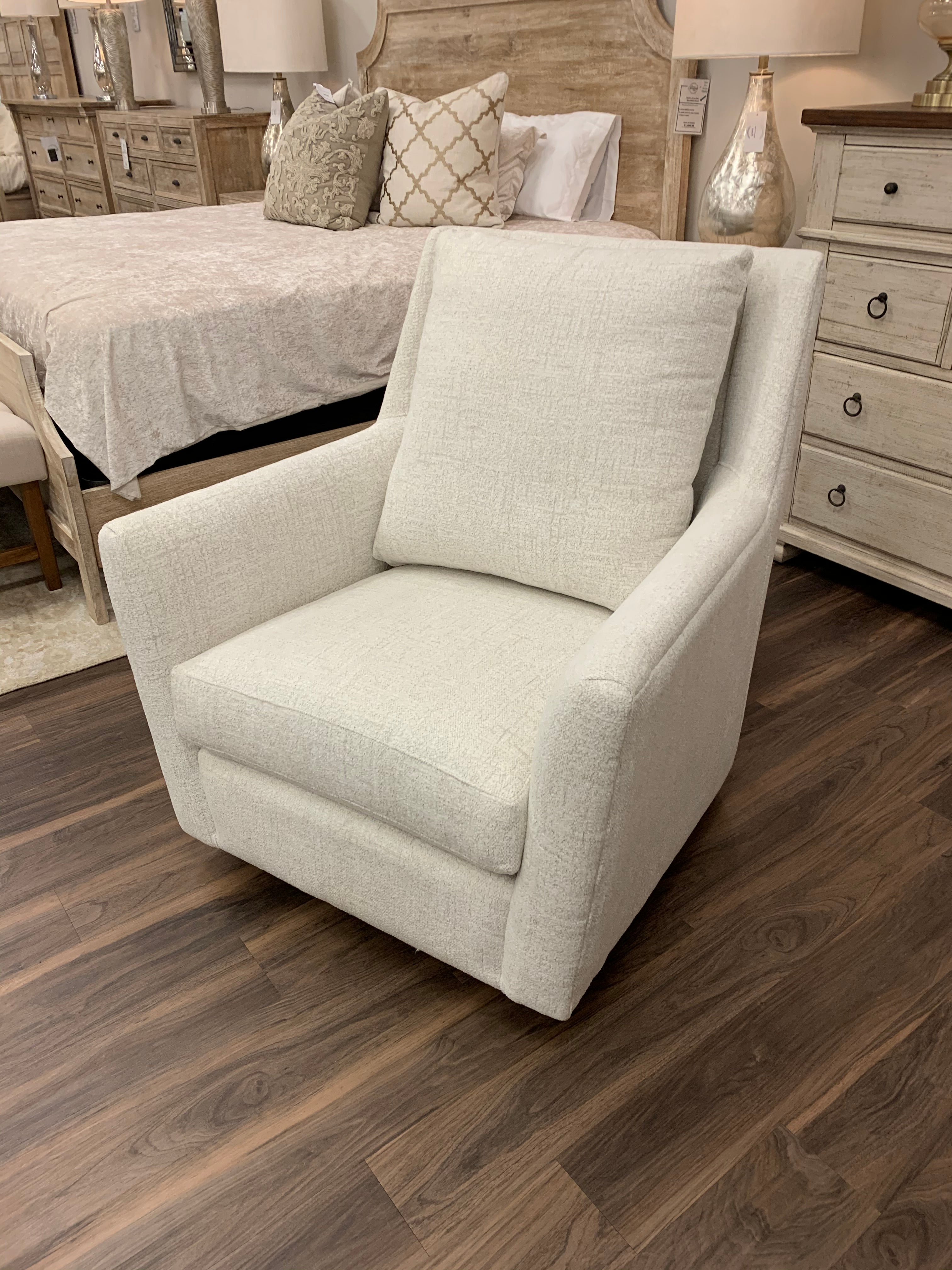 Hugo Quick Ship 36" Swivel Glider Chair - Cloud