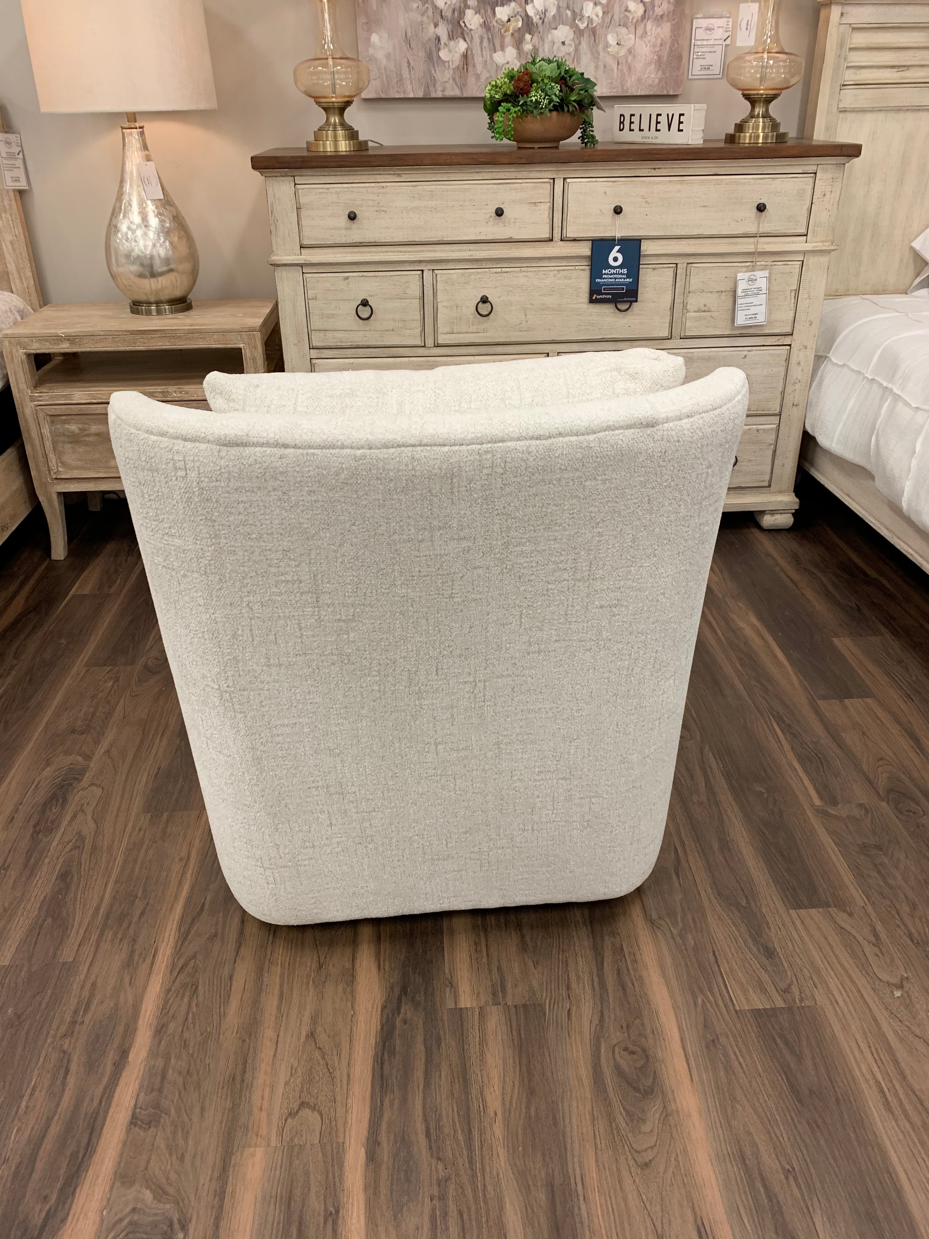 Hugo Quick Ship 36" Swivel Glider Chair - Cloud