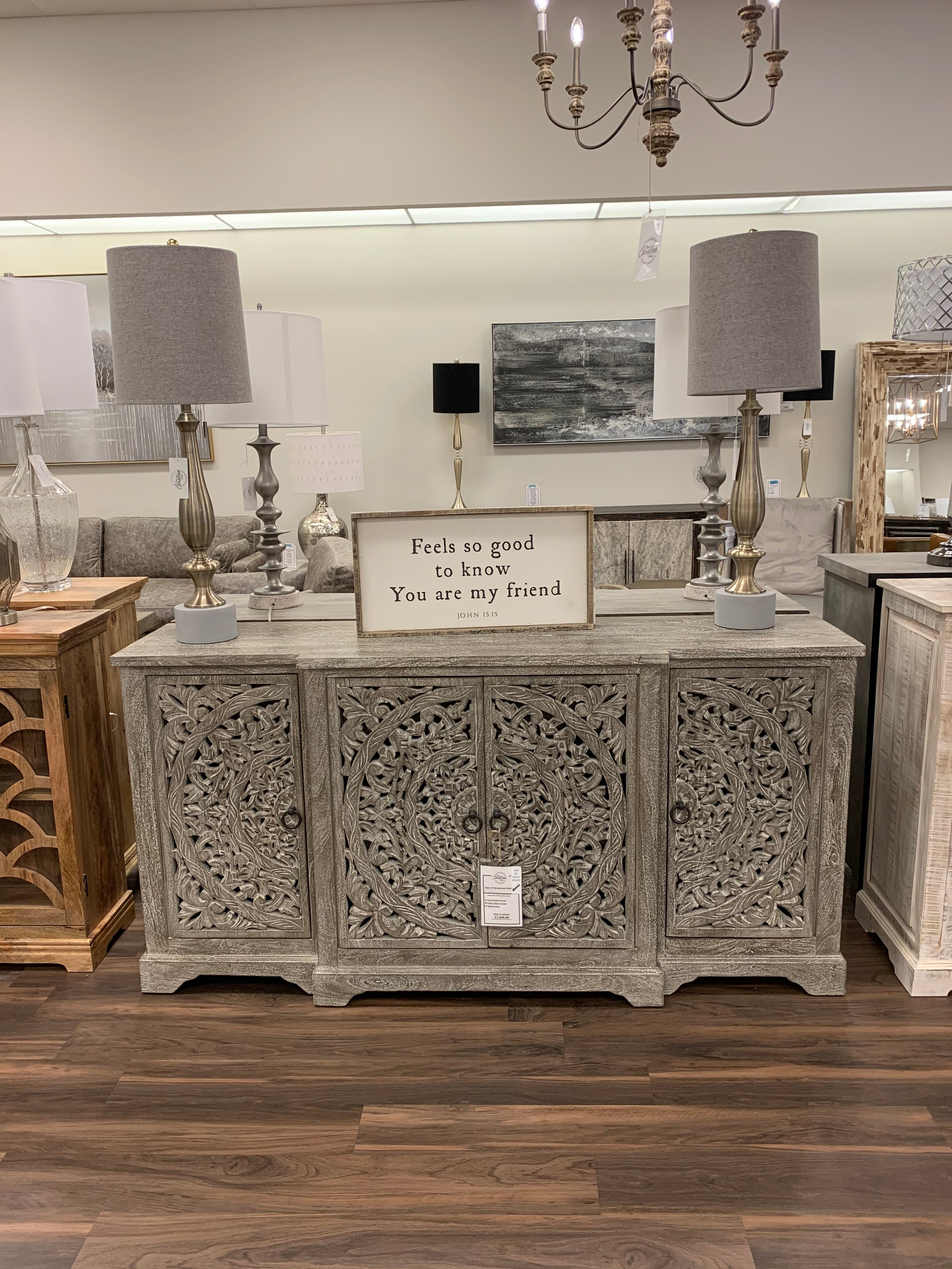 Kara 72" 4 Door Breakfront Sideboard