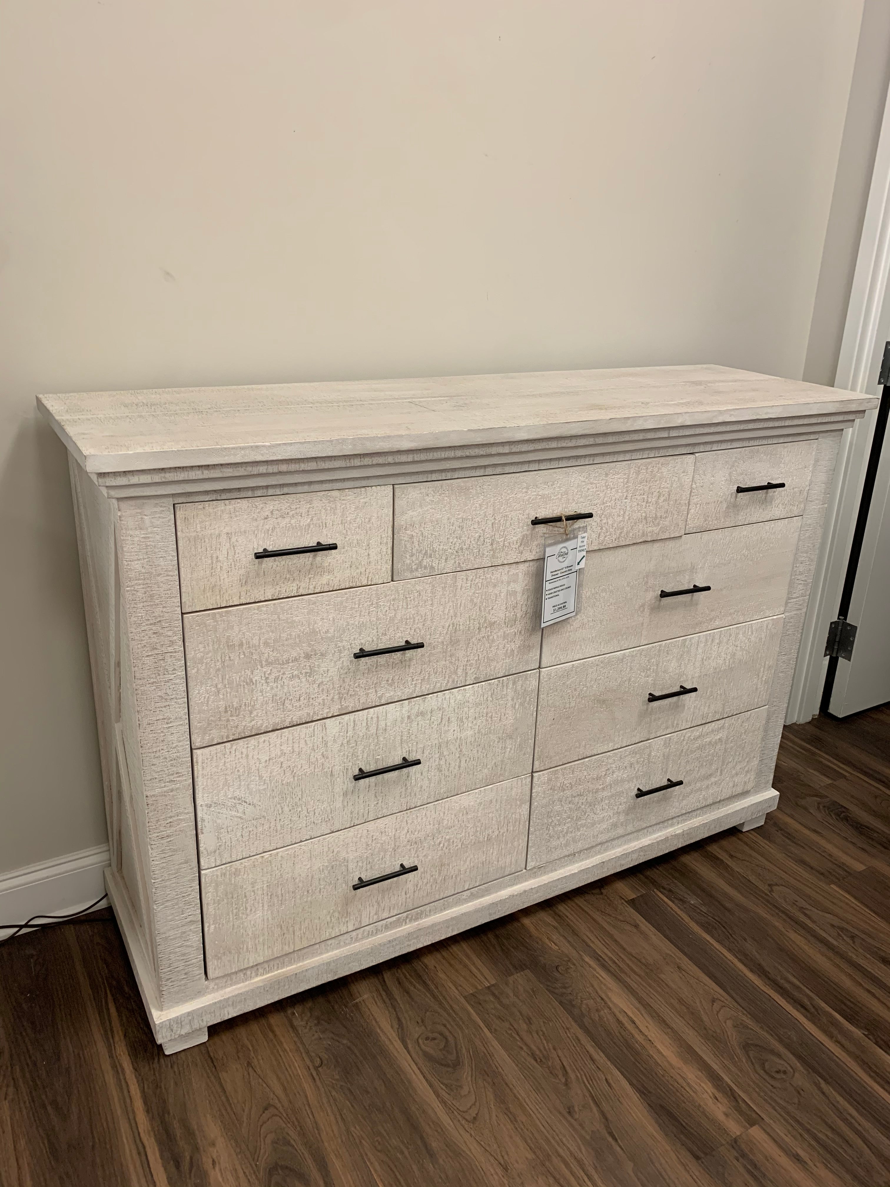 Henderson 61" 9 Drawer Dresser - Distressed Poplar