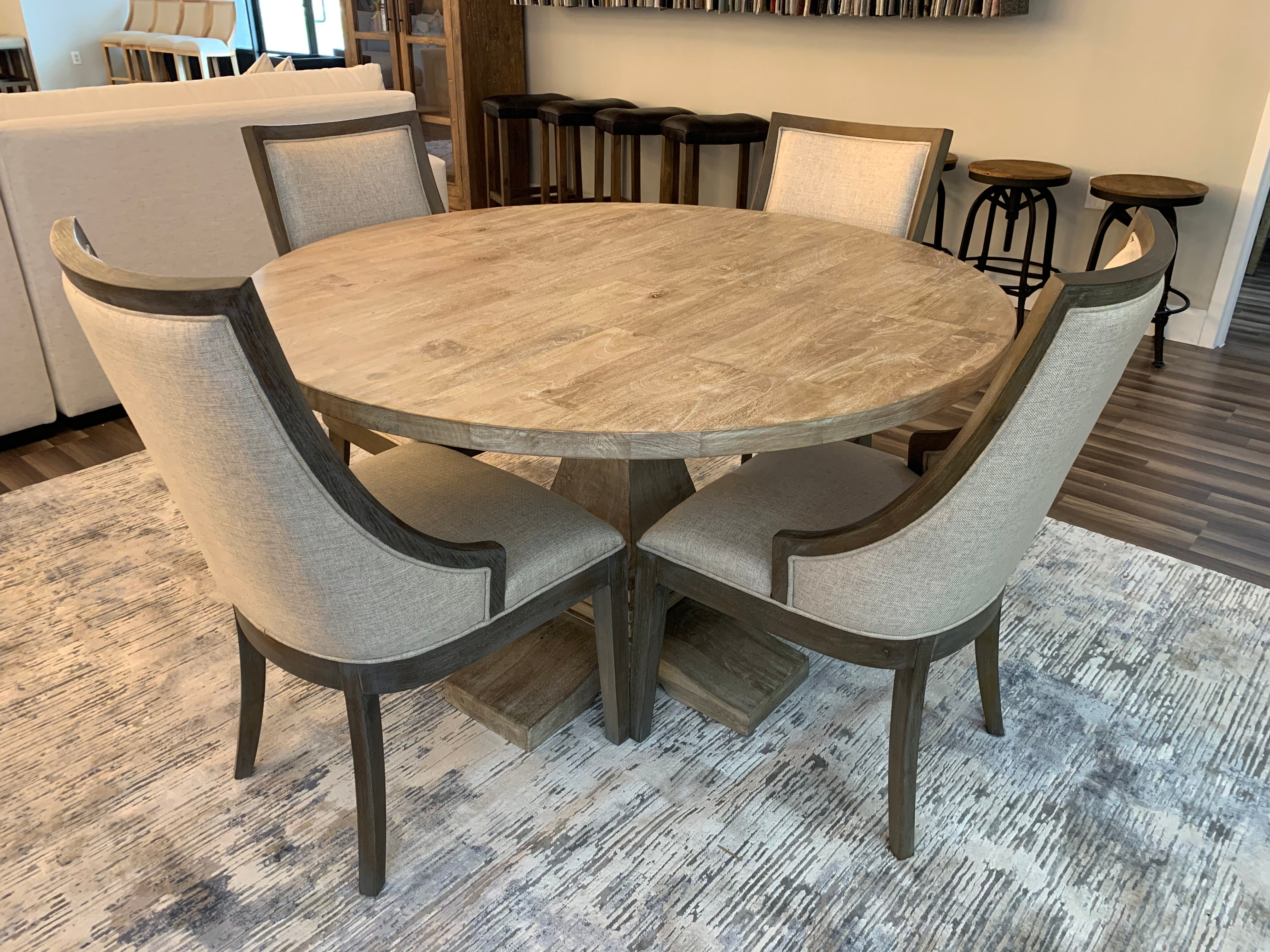 Sardis 53" Round Dining Table - Sand Wash