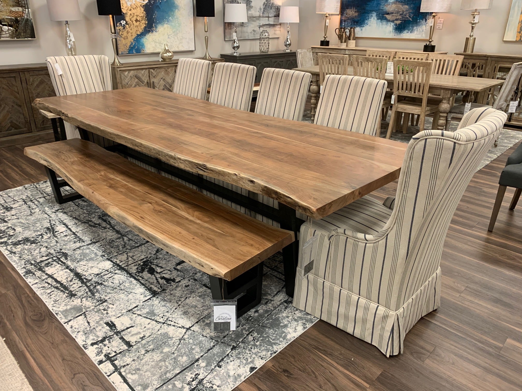 Malcolm Acacia 120" Live Edge Dining Table - Natural