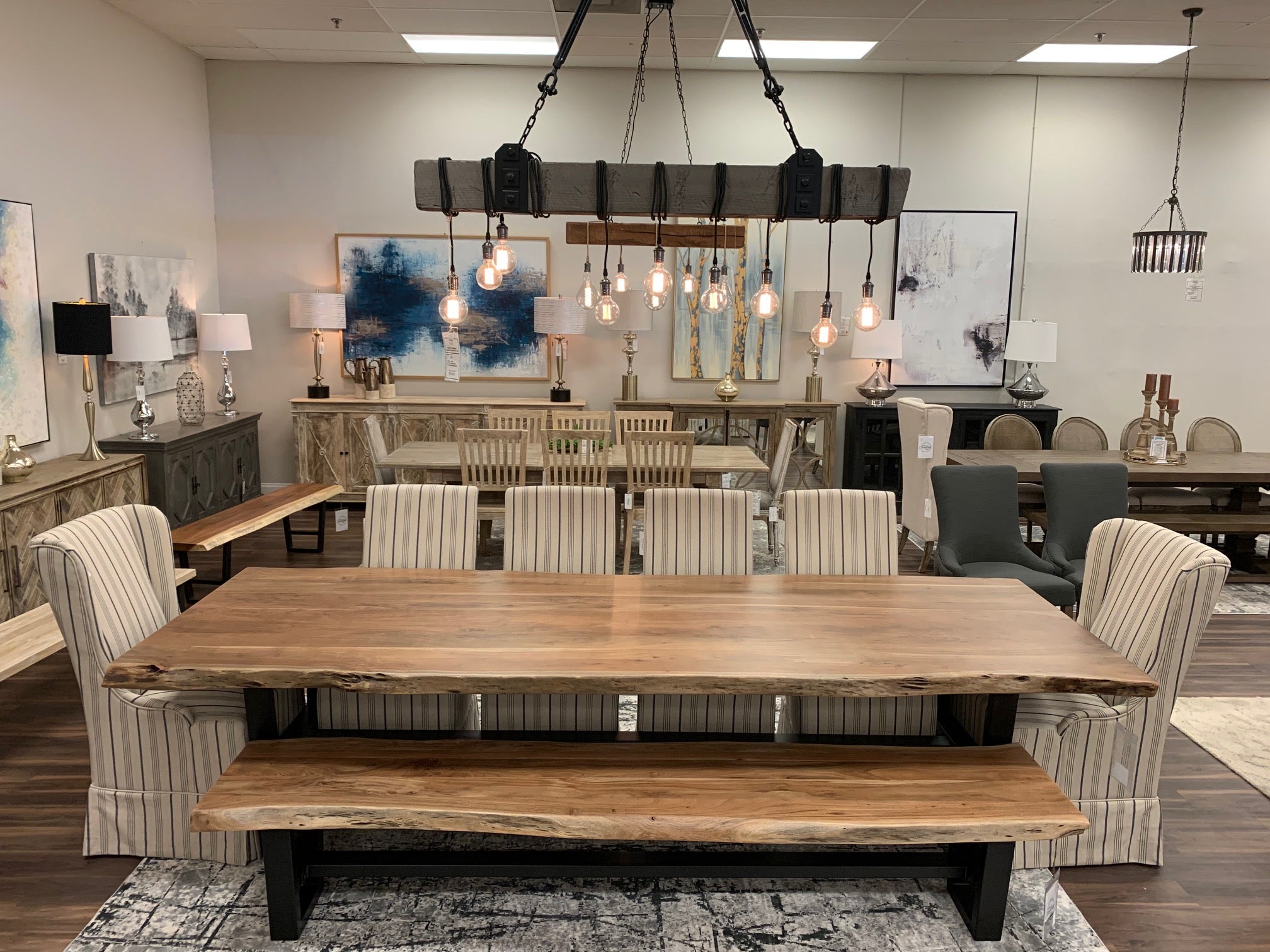 Malcolm Acacia 120" Live Edge Dining Table - Natural