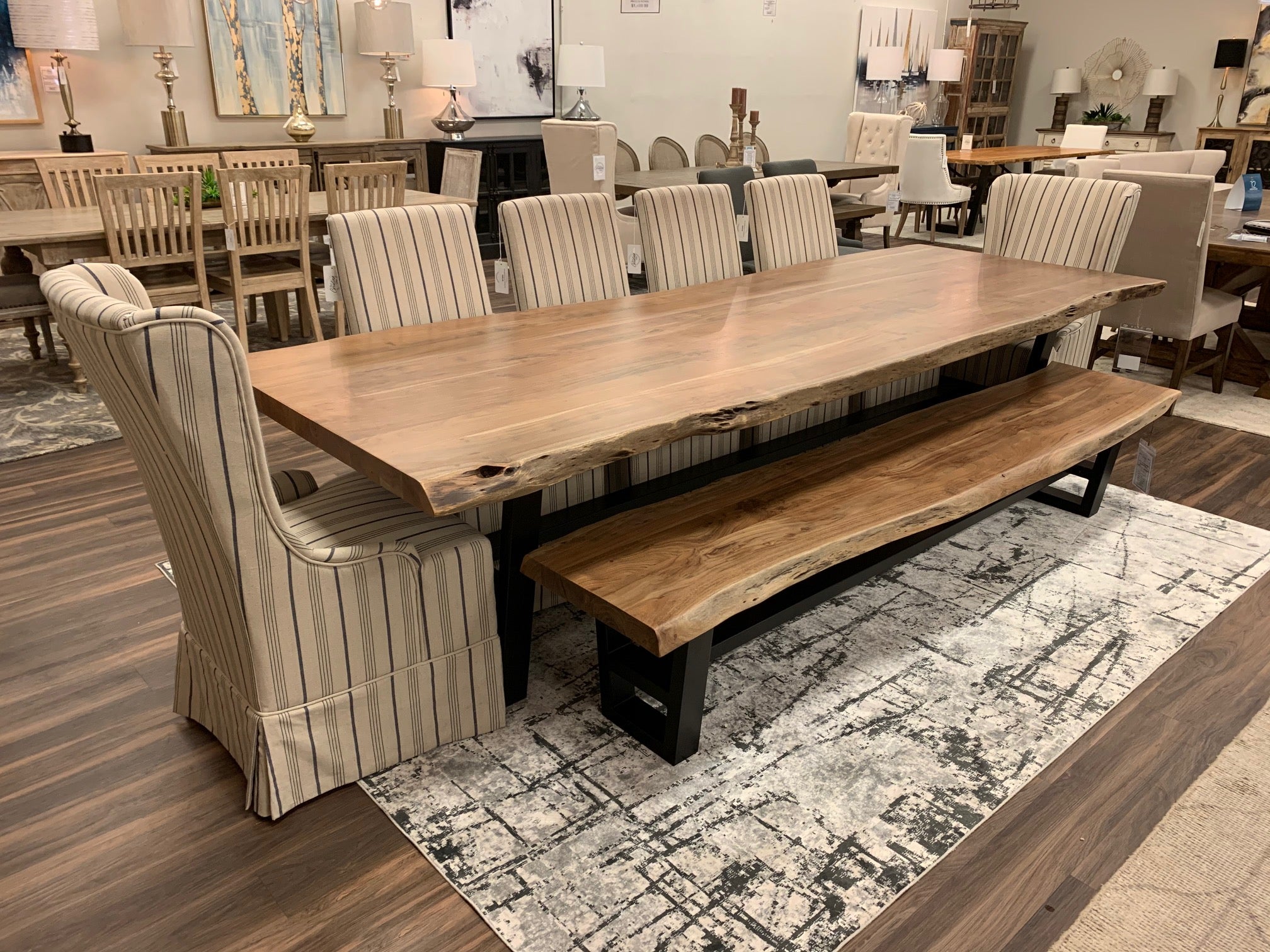 Malcolm Acacia 120" Live Edge Dining Table - Natural