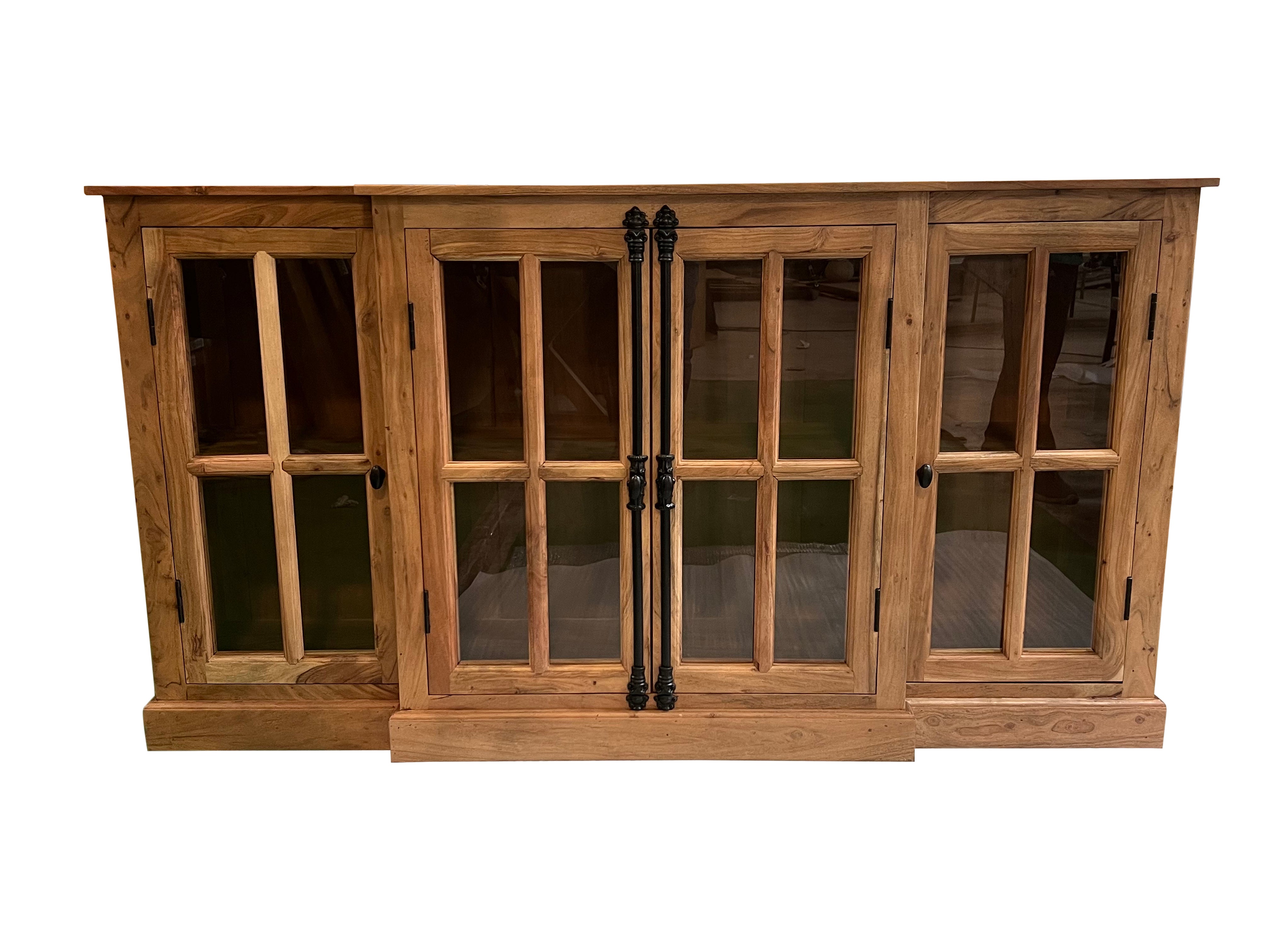 Billings 72" Acacia Breakfront 4 Door Sideboard - Natural