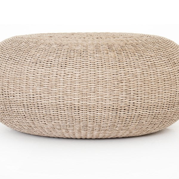 Portia 36" Outdoor Coffee Table - Vintage White - Classic Carolina Home