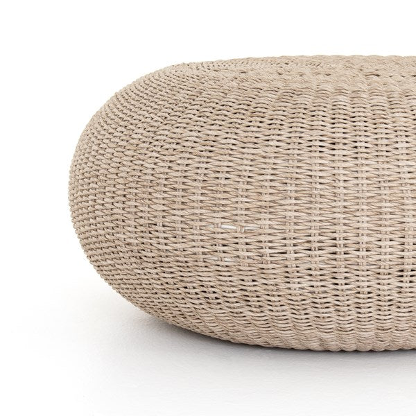 Portia 36" Outdoor Coffee Table - Vintage White - Classic Carolina Home