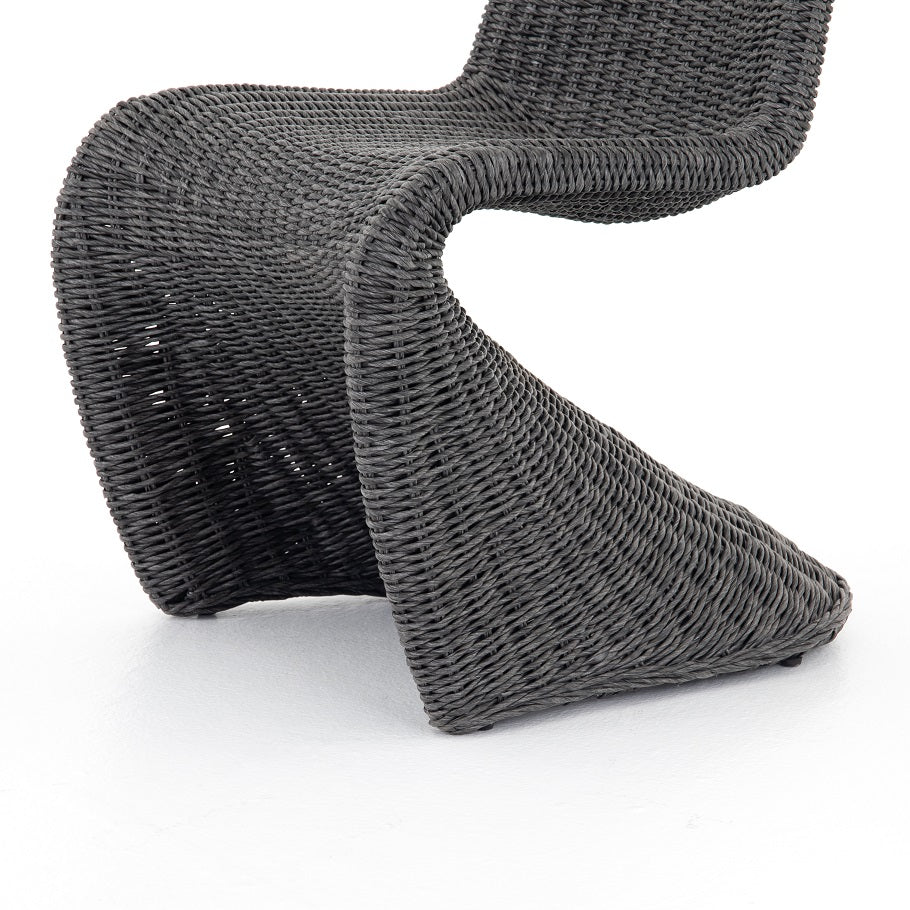 Pamela 21" Outdoor Dining Chair - Coal - Classic Carolina Home